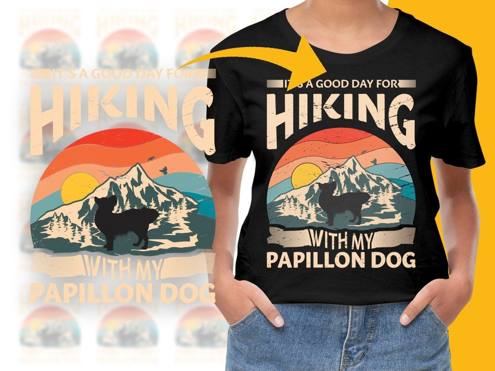 It's a Good Day for Hiking with My Papillon Dog PNG File - Teepew