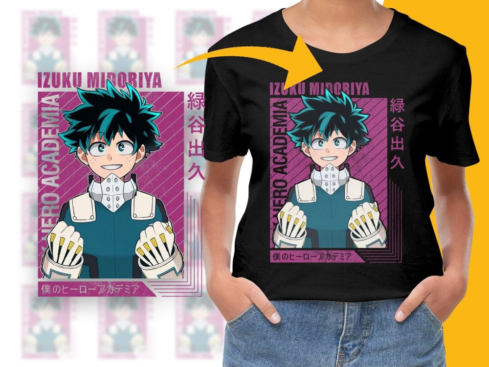 Izuku Midoriya Hero Academia Character PNG Digital - Teepew