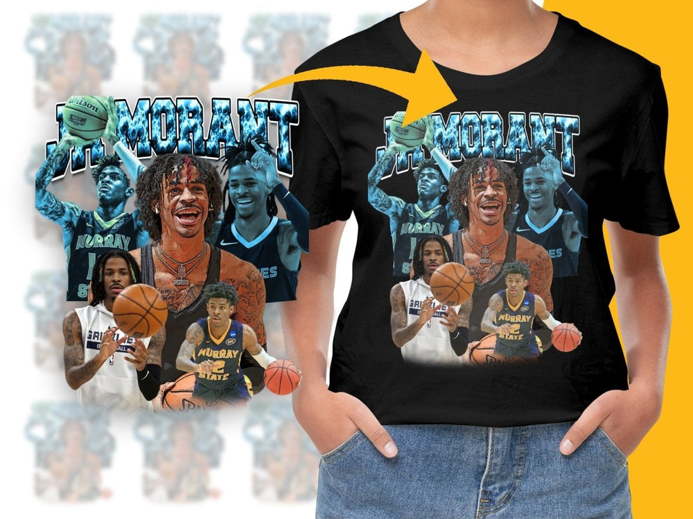 Ja Morant Basketball Superstar Bootleg PNG File - Teepew