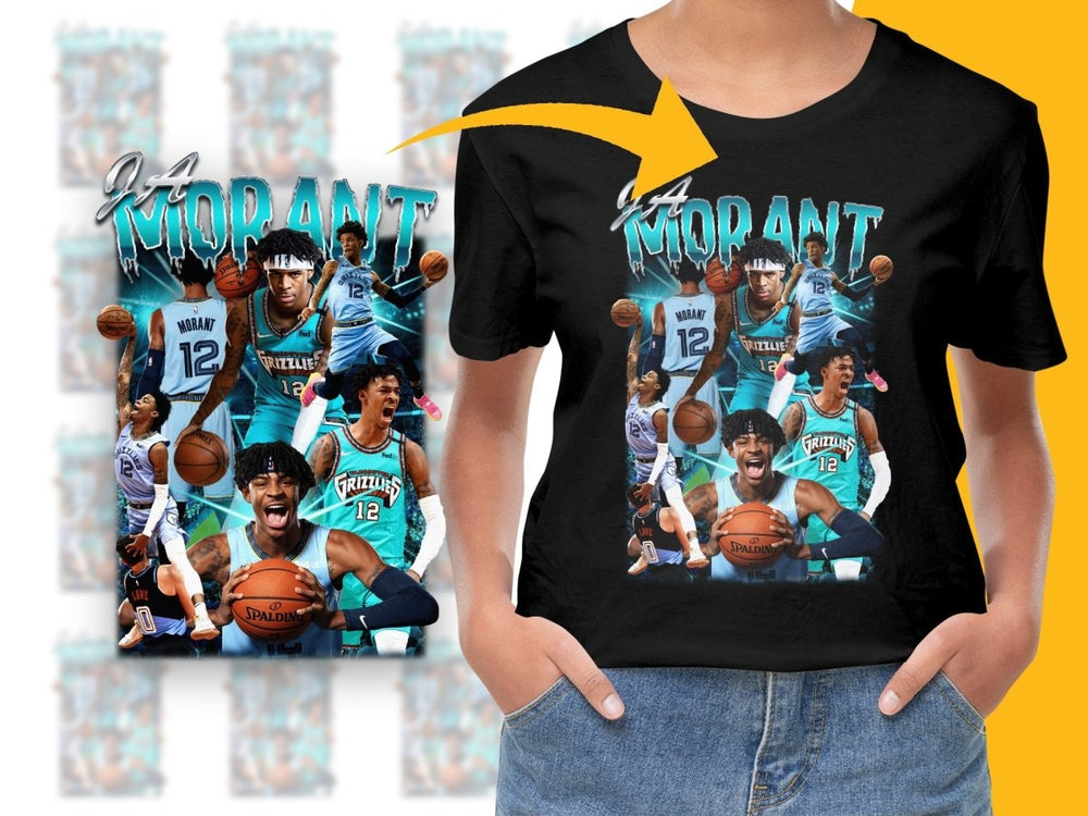Ja Morant Grizzlies Basketball Player Bootleg PNG File - Teepew