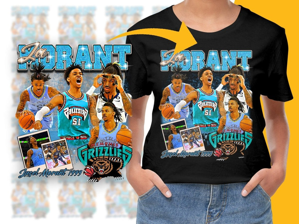Ja Morant Memphis Grizzlies Basketball Player Bootleg PNG File - Teepew