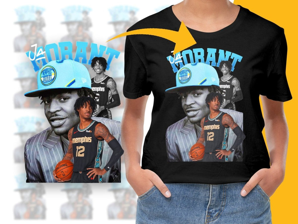 Ja Morant Memphis Grizzlies Basketball Star Bootleg PNG File - Teepew