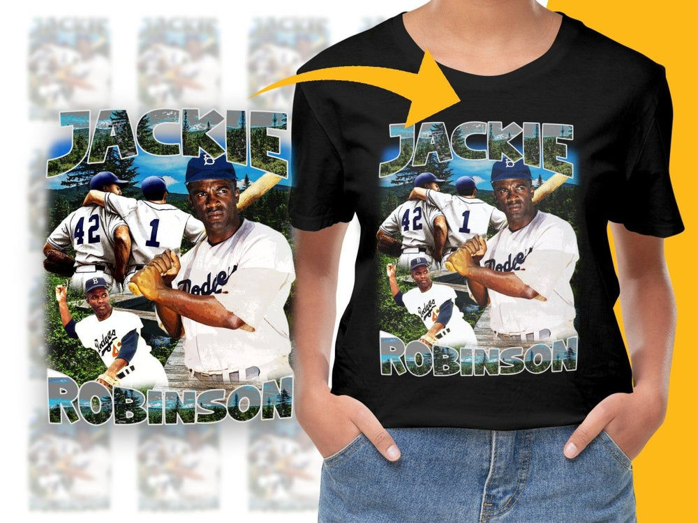 Jackie Robinson MLB Legend Dodgers Blue White PNG File - Teepew