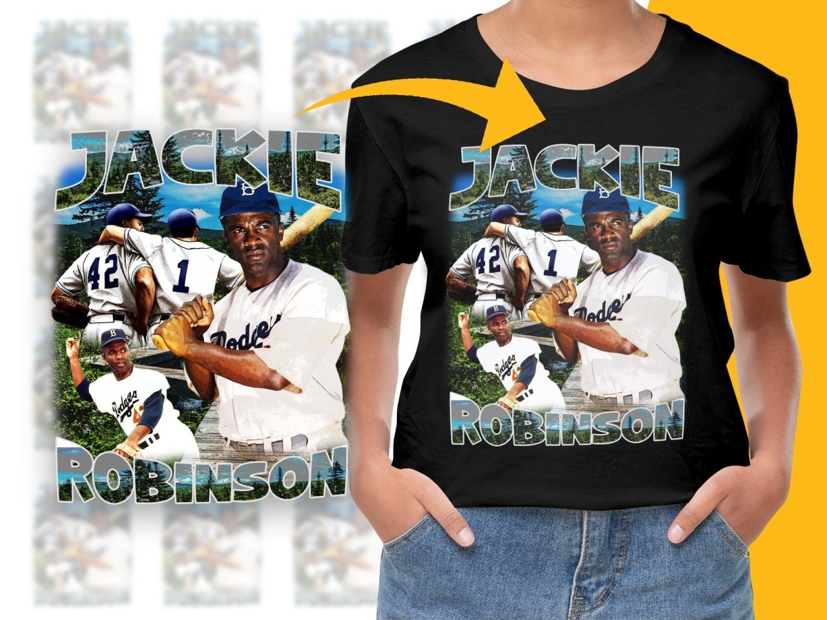Jackie Robinson MLB Legend Dodgers Blue White PNG File - Teepew