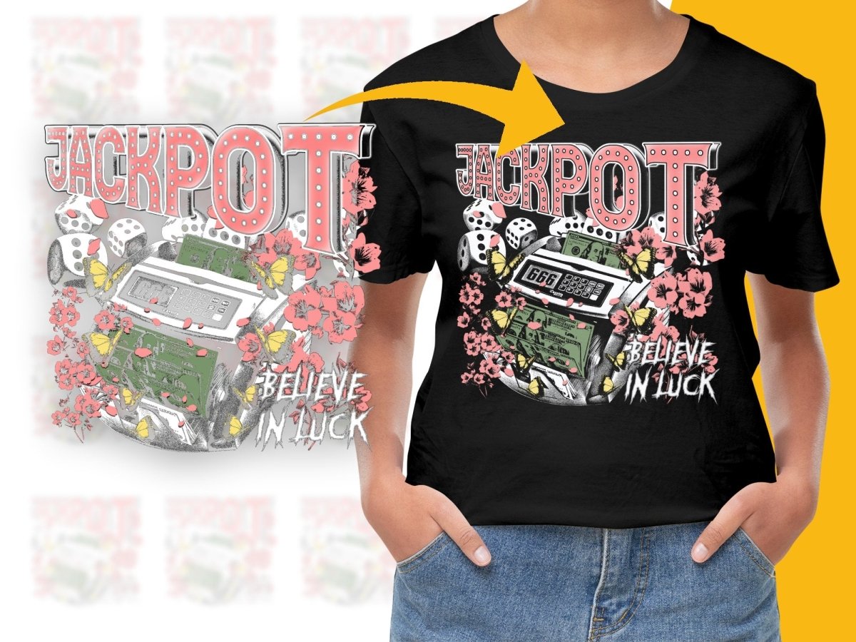 Jackpot Believe in Luck Graphic PNG File - Teepew