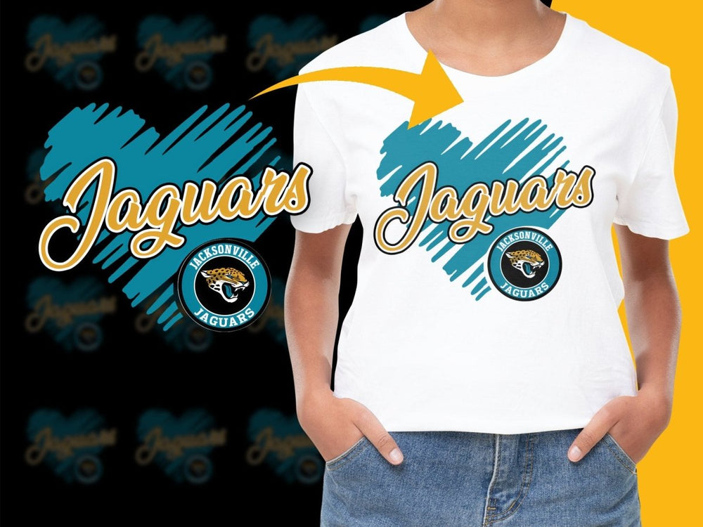 Jacksonville Jaguars Graphic Heart Design PNG File - Teepew