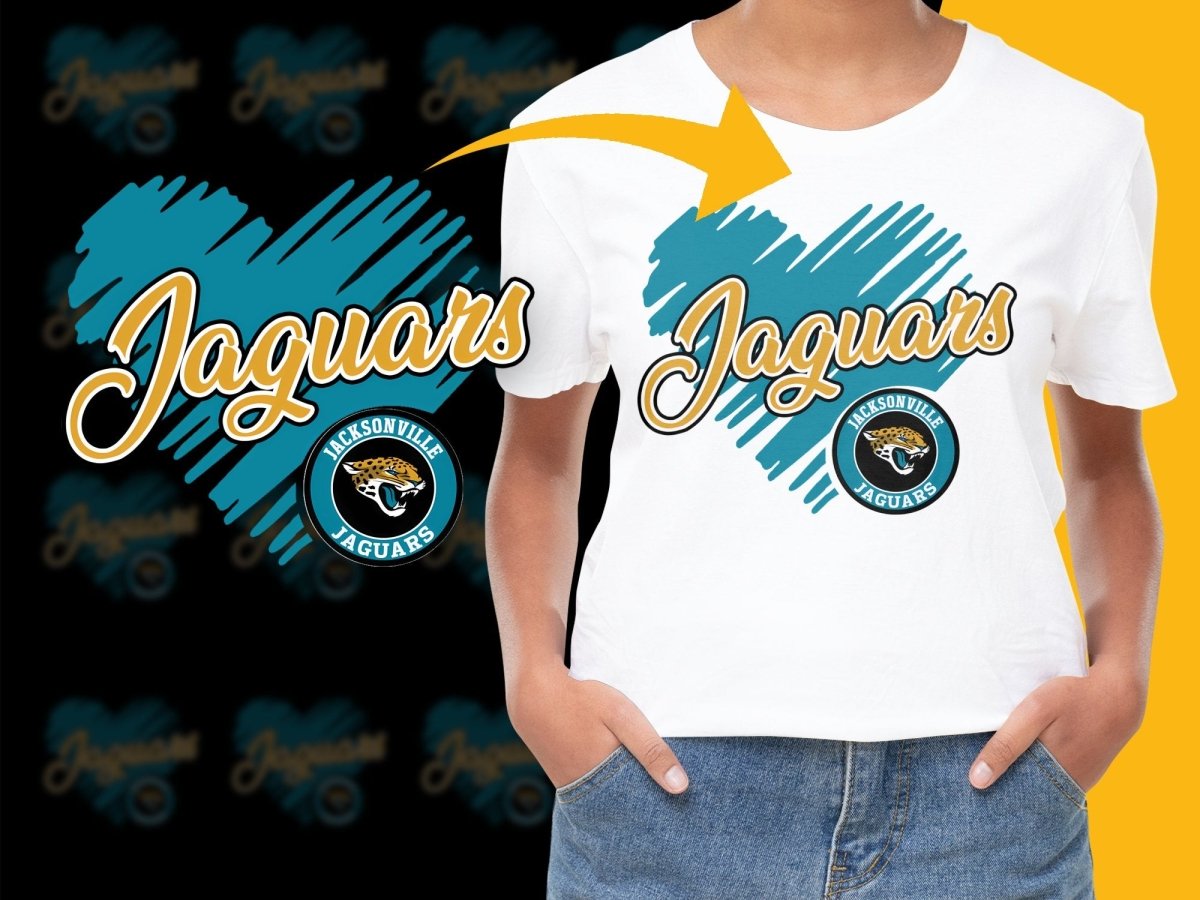 Jacksonville Jaguars Graphic Heart Design PNG File - Teepew