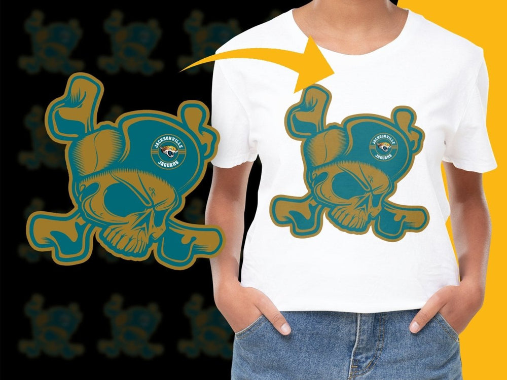 Jacksonville Jaguars Skull and Crossbones PNG File - Teepew