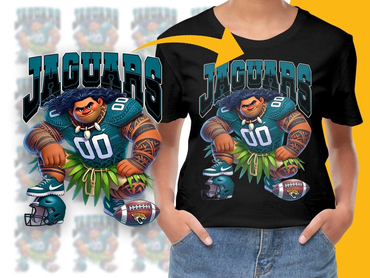 Jaguars Football Team Themed Moana Cartoon PNG File - Teepew