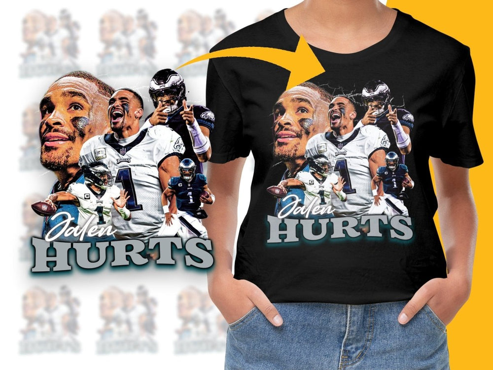 Jalen Hurts Bootleg Football Theme Graphic PNG File - Teepew