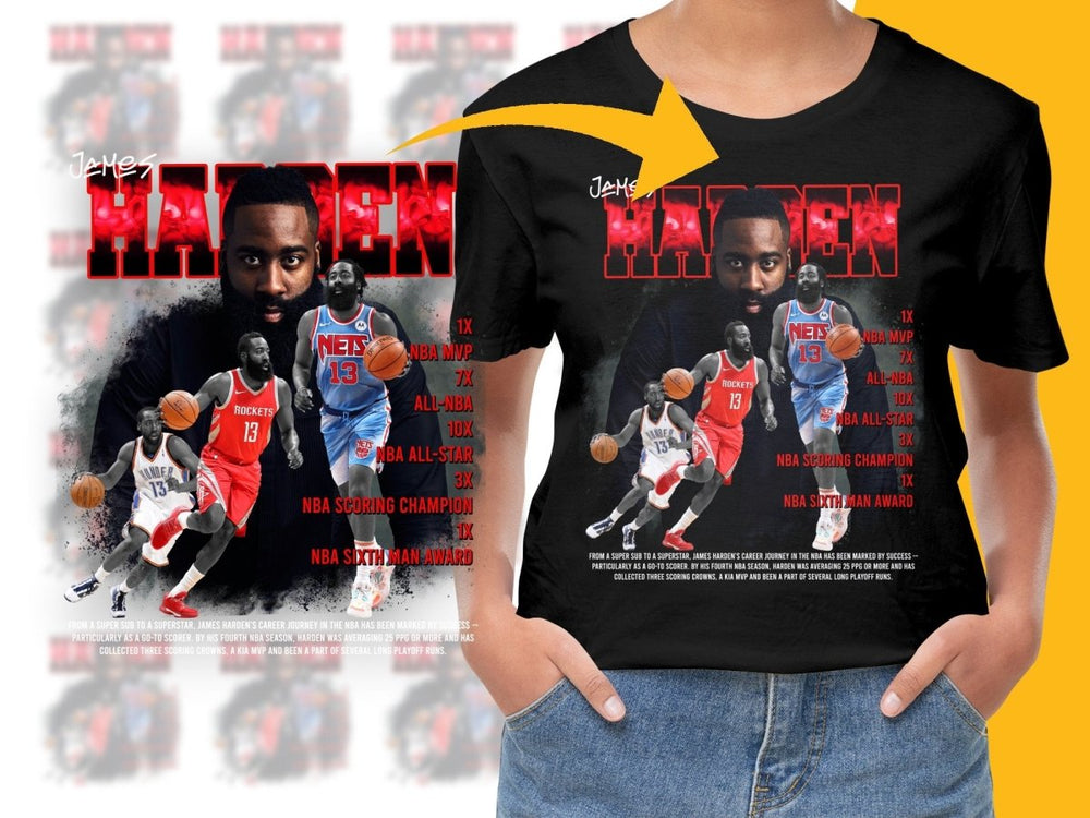 James Harden Career Highlights Basketball Superstar Bootleg PNG File - Teepew