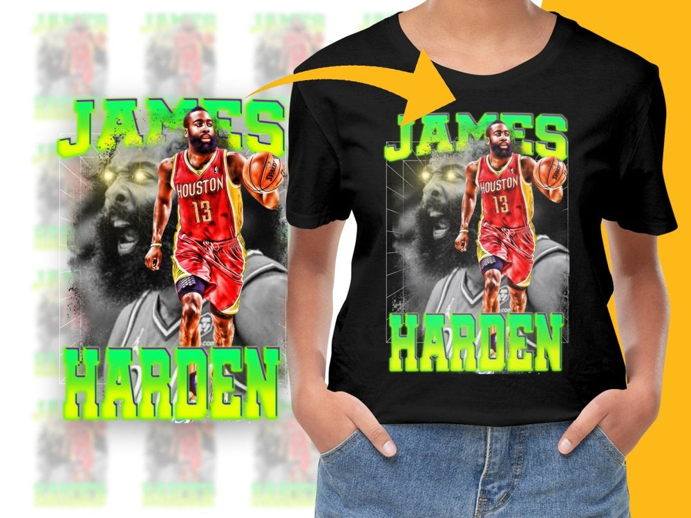 James Harden Houston Rockets Basketball Superstar Bootleg PNG File - Teepew