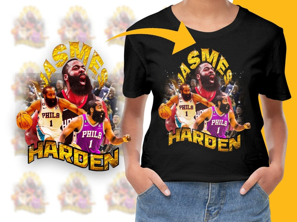 James Harden Philadelphia 76ers Basketball Legend Bootleg PNG File - Teepew