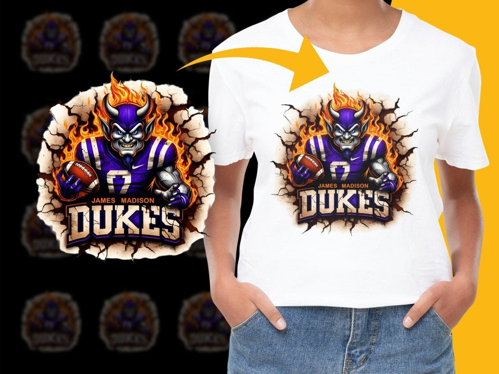 James Madison Dukes Football Print PNG File - Teepew