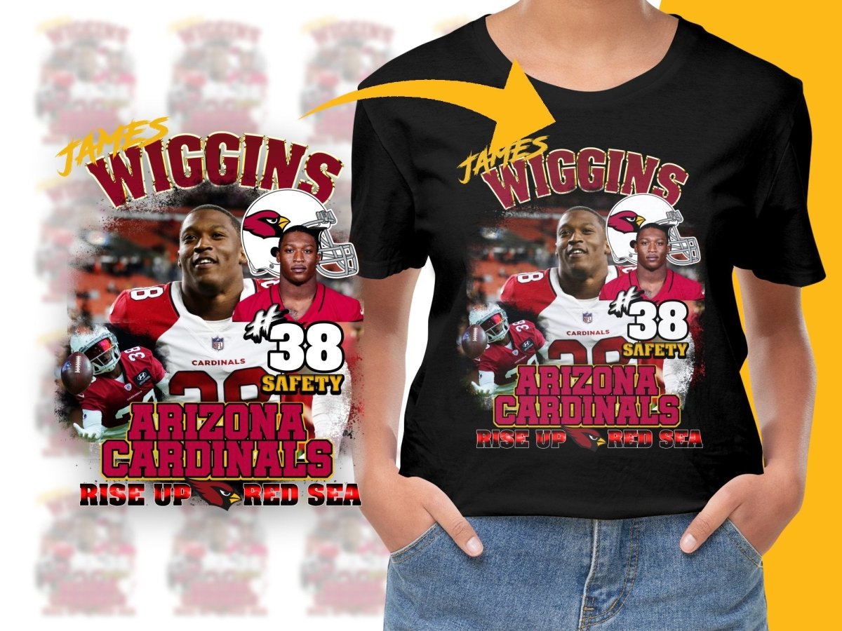 James Wiggins Arizona Cardinals Rise Up Red Sea PNG File - Teepew
