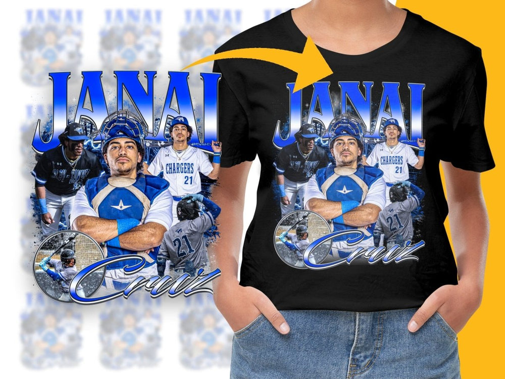 Janai Cruz Baseball Inspired Graphic PNG File - Teepew