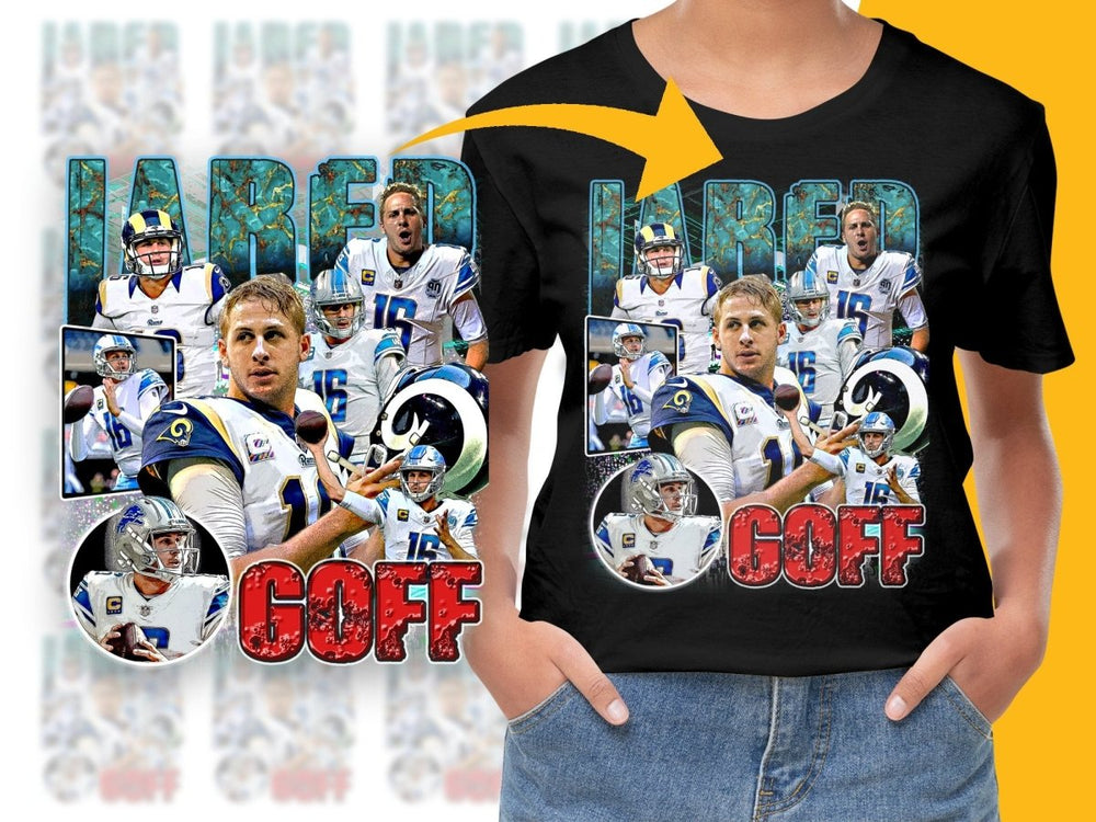Jared Goff Football Action Bootleg PNG File - Teepew