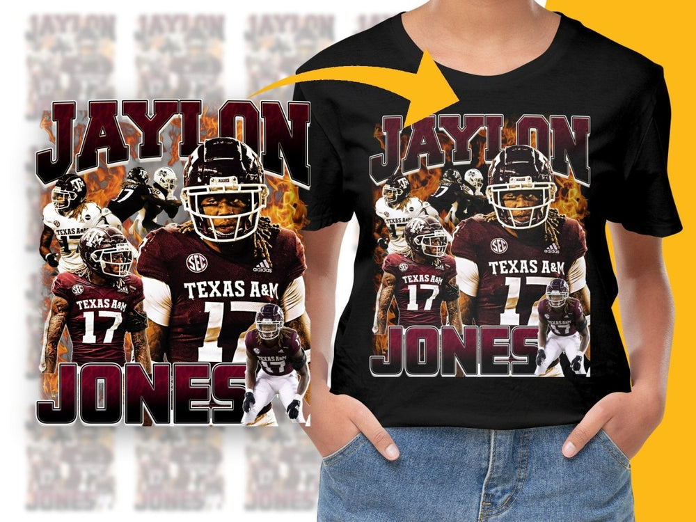 Jaylon Jones Texas A&M Aggies Flames PNG File - Teepew