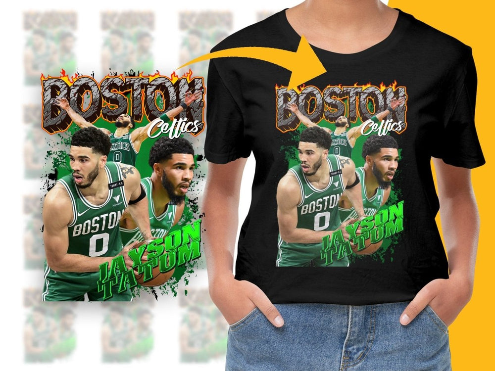 Jayson Tatum Boston Celtics Basketball Star Bootleg PNG File - Teepew