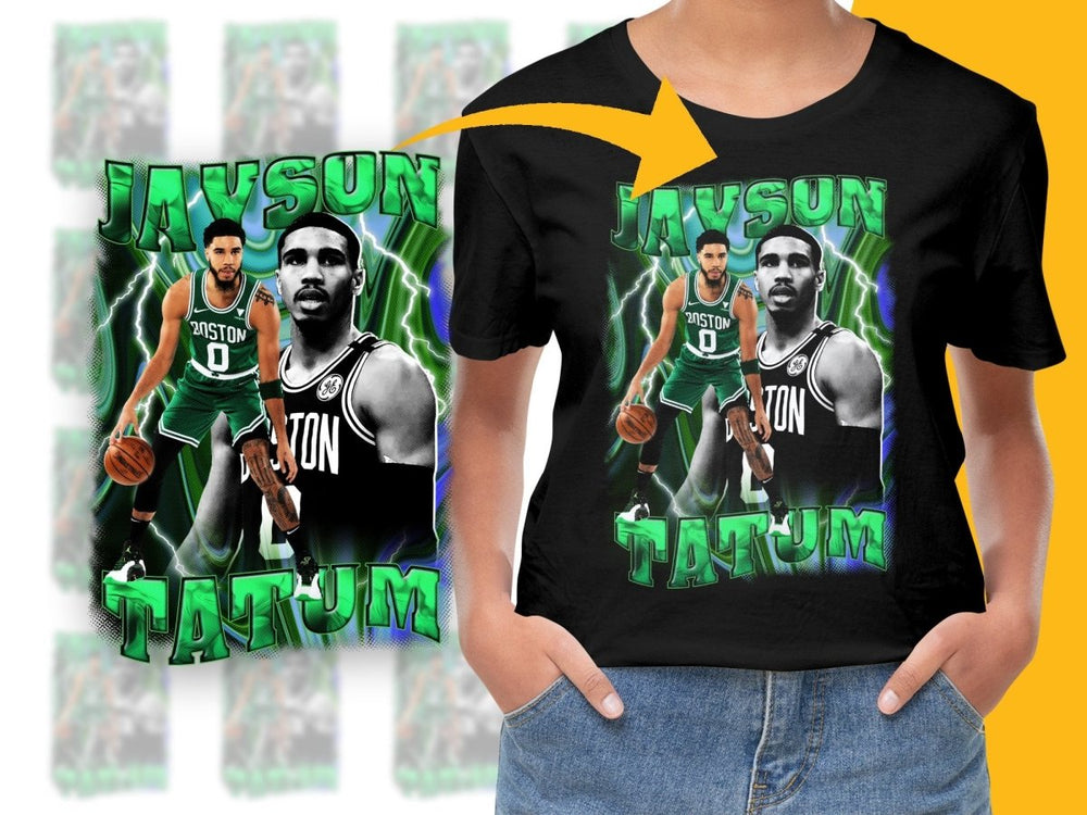 Jayson Tatum Boston Celtics Basketball Star Bootleg PNG File - Teepew