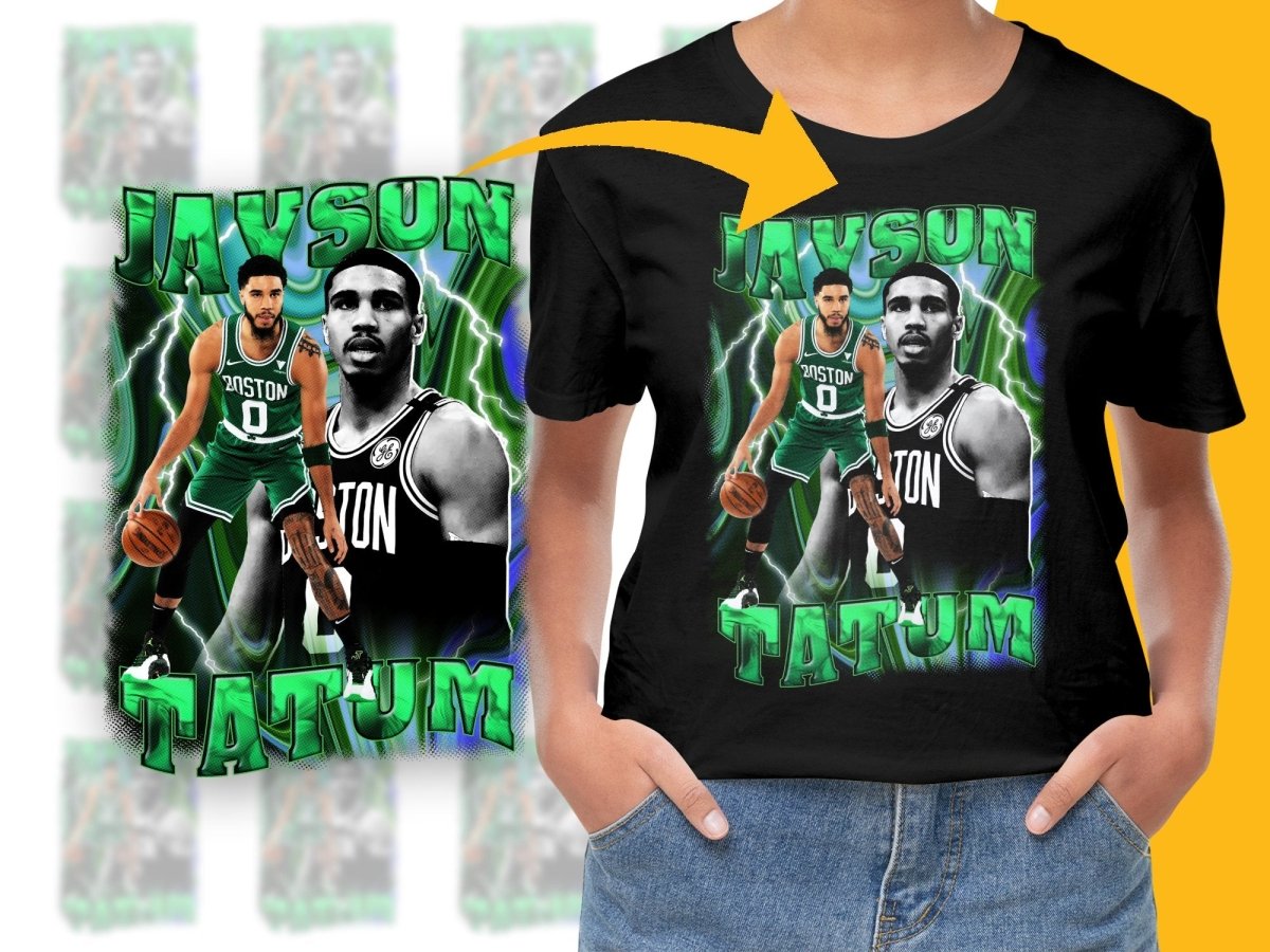 Jayson Tatum Boston Celtics Basketball Star Bootleg PNG File - Teepew
