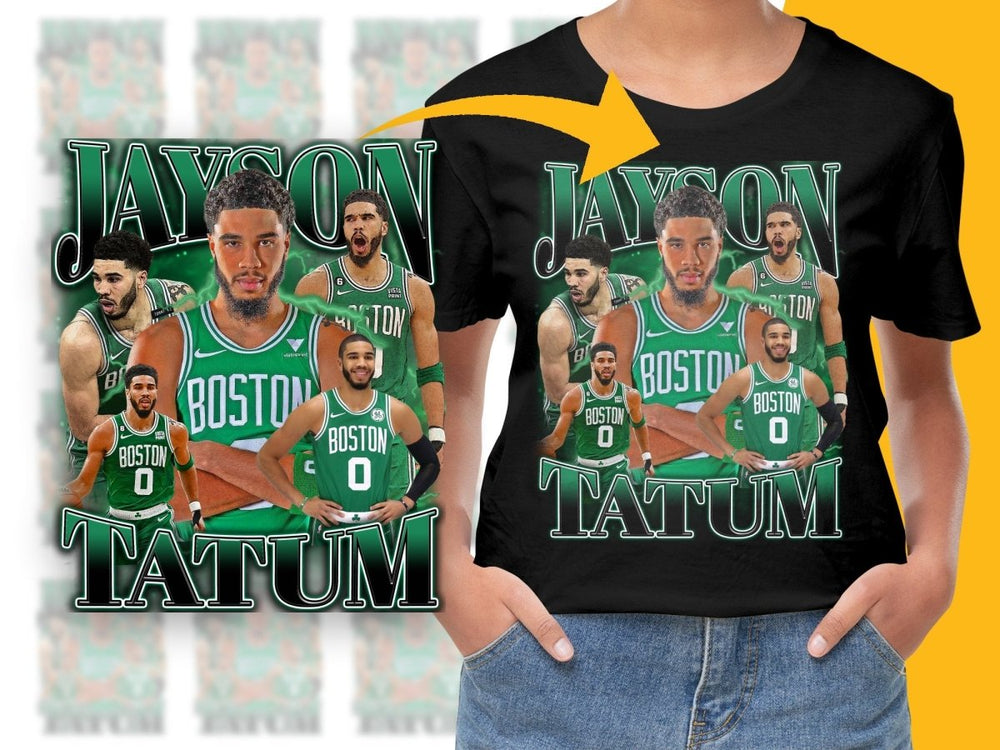 Jayson Tatum Boston Celtics Green NBA Star Bootleg PNG File - Teepew