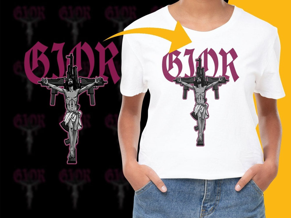 Jesus Crossed Guns Urban StreetWear Graphic PNG File - Teepew