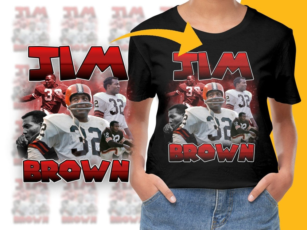 Jim Brown Football Legends Tribute PNG File - Teepew