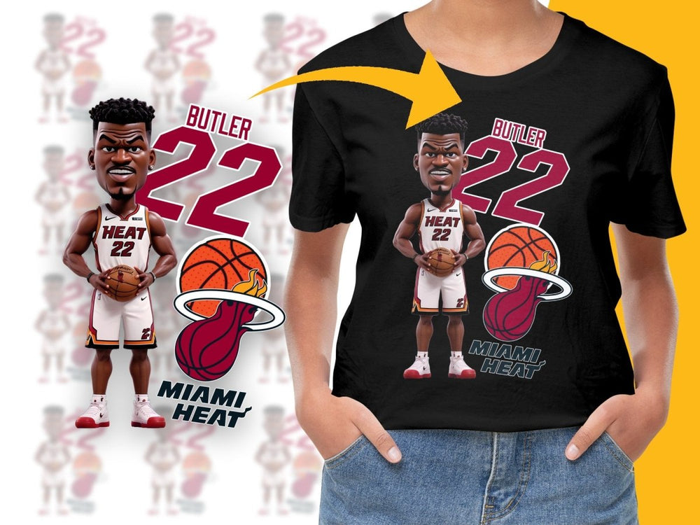 Jimmy Butler Miami Heat Cartoon Basketball Player PNG File - Teepew