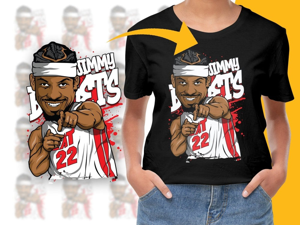 Jimmy Butler Miami Heat Cartoon Basketball Superstar PNG File - Teepew