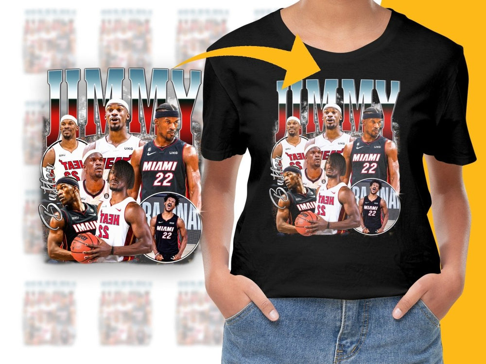 Jimmy Butler Miami Heat Iconic Basketball Star Bootleg Graphic T-Shirt - Teepew