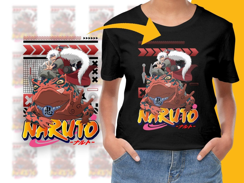 Jiraiya Red and Blue Toad Graphic PNG File - Teepew