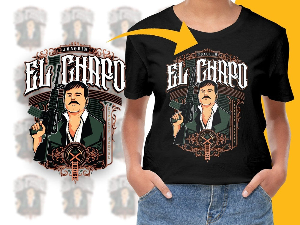 Joaquin El Chapo Sinaloa Cartel Graphic PNG File - Teepew