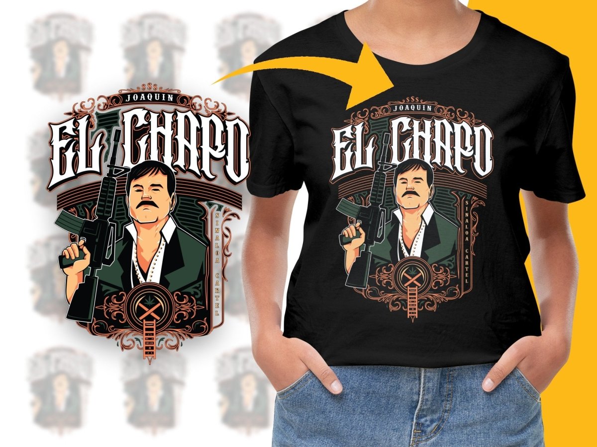 Joaquin El Chapo Sinaloa Cartel Graphic PNG File - Teepew