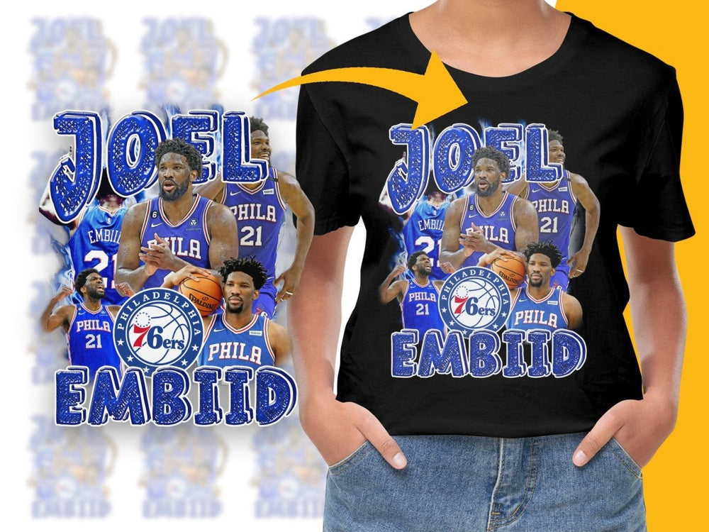 Joel Embiid Philadelphia 76ers Bootleg PNG File - Teepew