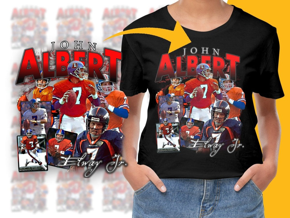 John Albert Elway Jr Legendary Football Star PNG File - Teepew