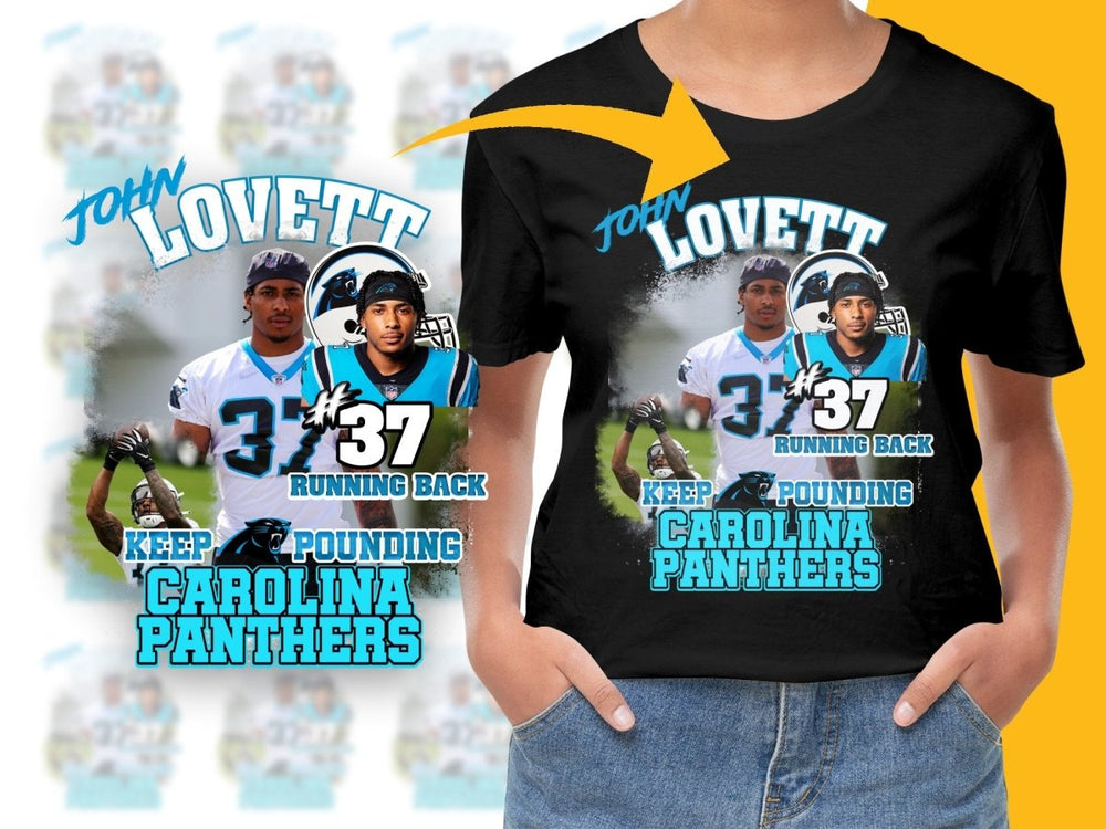John Lovett Carolina Panthers Running Back PNG File - Teepew