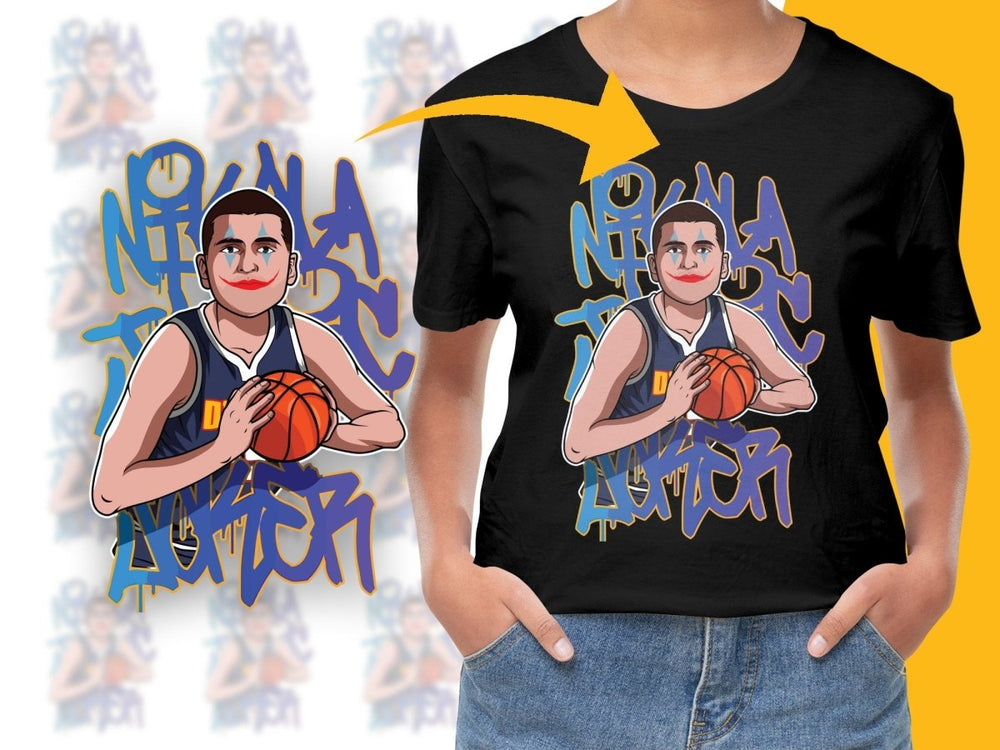 Joker Nikola Jokić Denver Nuggets Cartoon Basketball Legend PNG File - Teepew