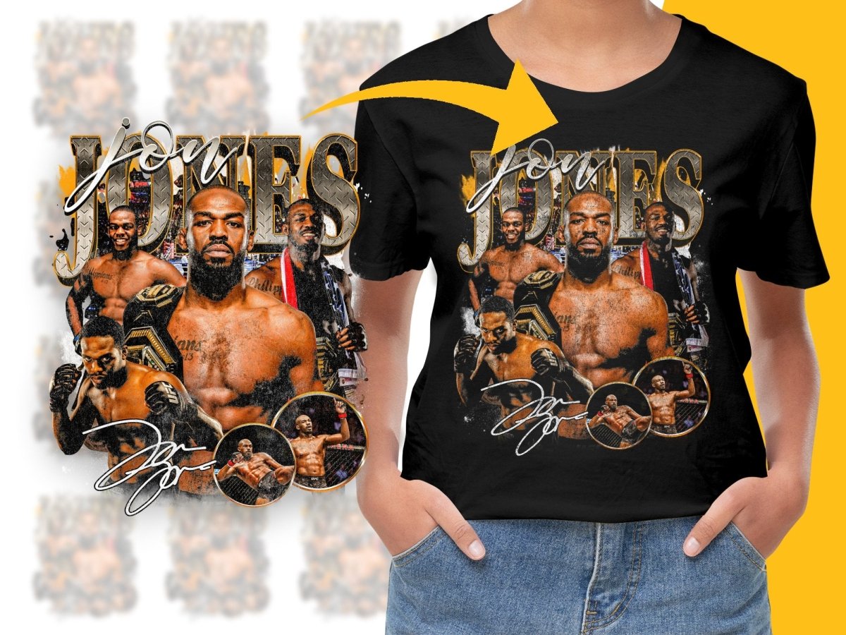 Jon Jones Bootleg Fighter Graphic Print PNG File - Teepew