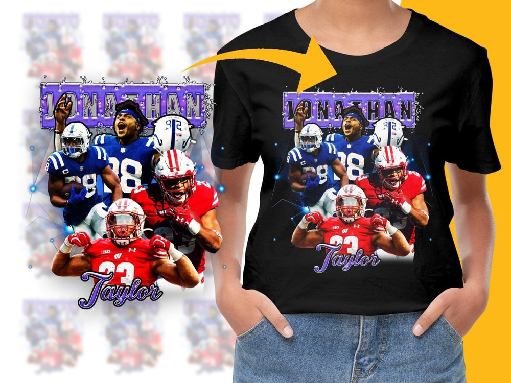 Jonathan Taylor themed sports collage PNG File - Teepew