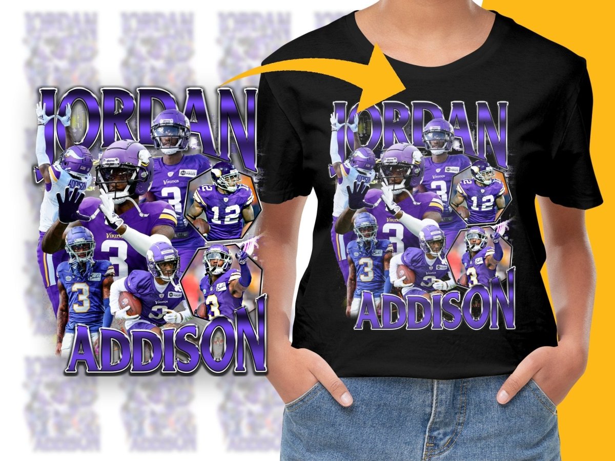 Jordan Addison Football Fan Bootleg PNG File - Teepew