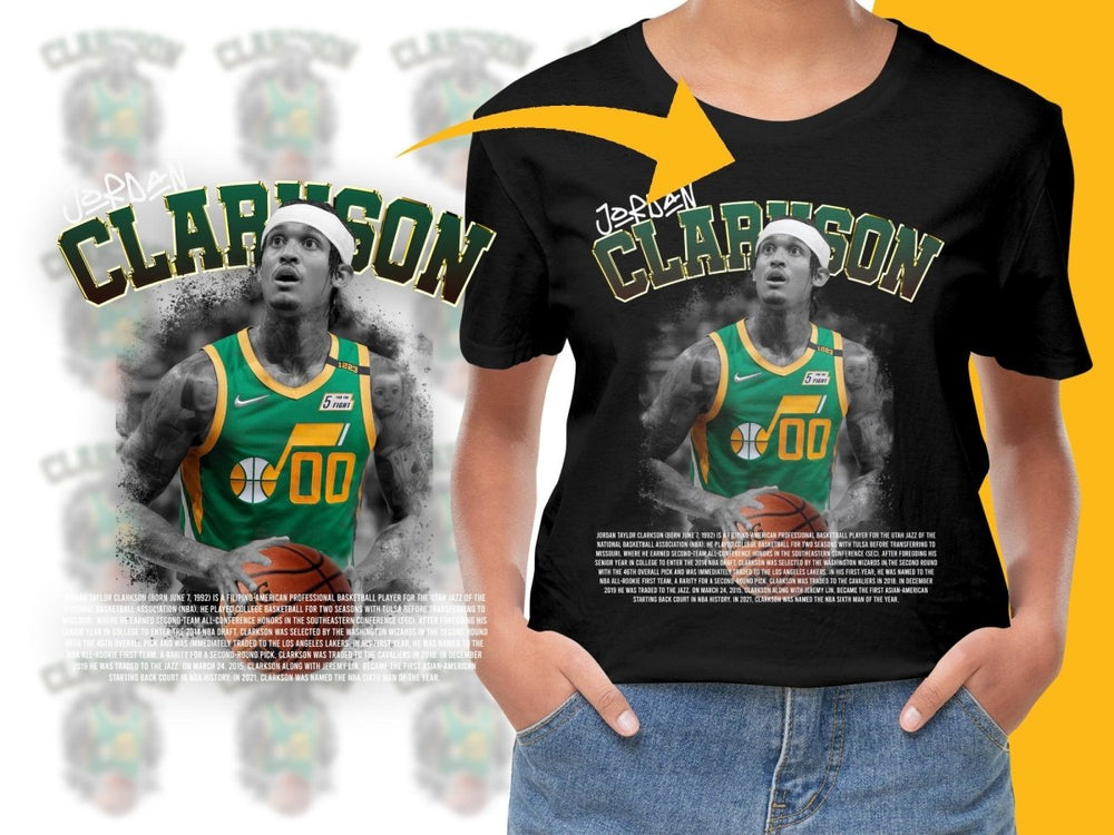 Jordan Clarkson Utah Jazz Basketball Superstar Bootleg PNG File - Teepew