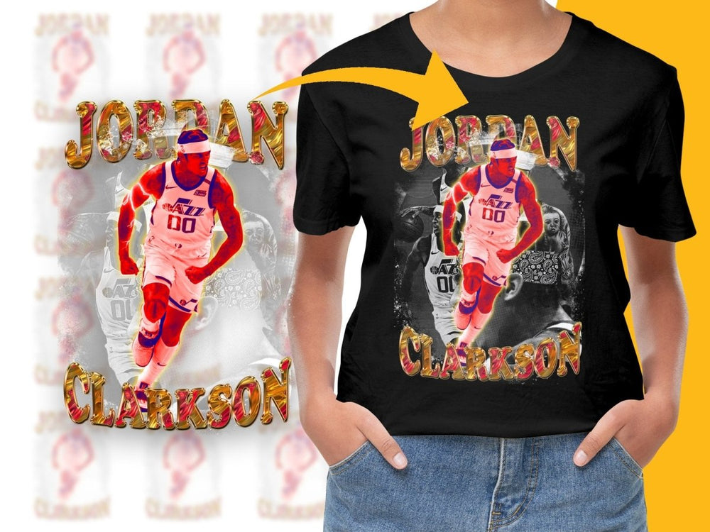 Jordan Clarkson Utah Jazz Basketball Superstar Bootleg PNG File - Teepew