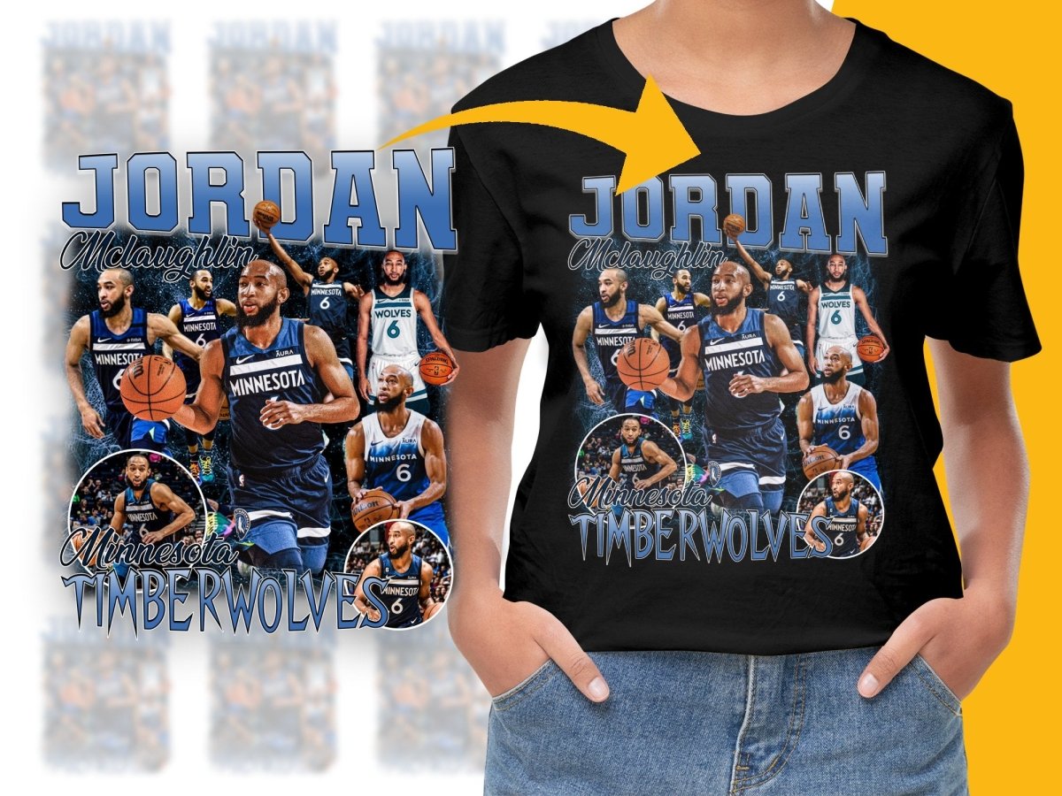 Jordan McLaughlin Basketball Superstar Minnesota Timberwolves Bootleg PNG File - Teepew