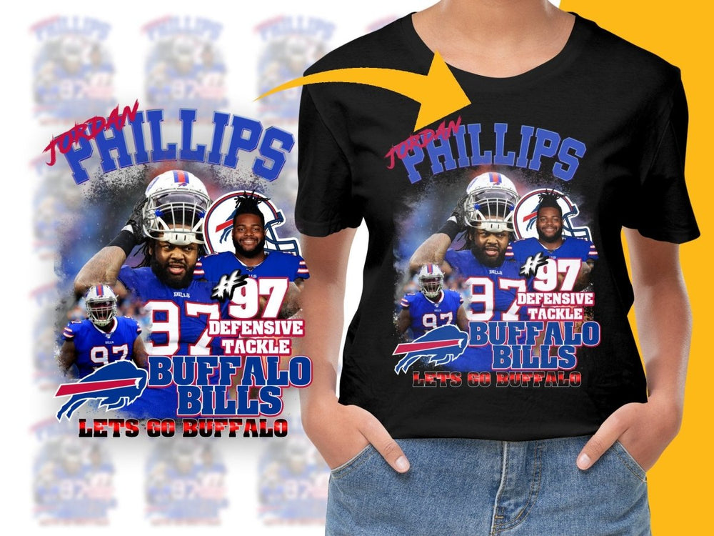 Jordan Phillips Defensive Tackle Buffalo Bills PNG File - Teepew