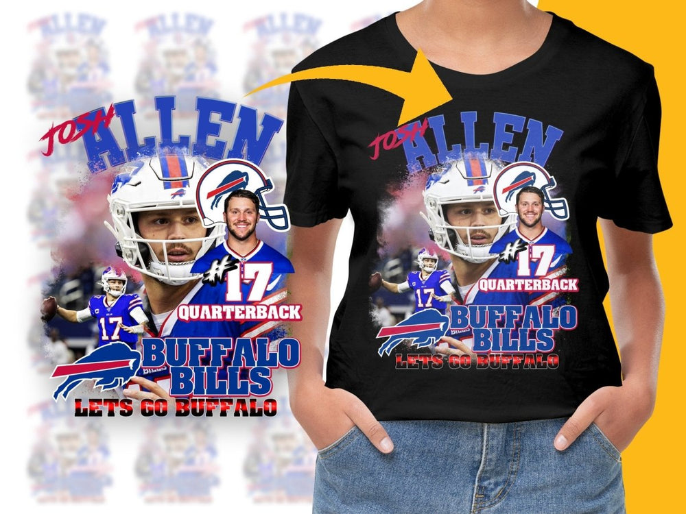 Josh Allen Buffalo Bills Quarterback Lets Go Buffalo PNG File - Teepew