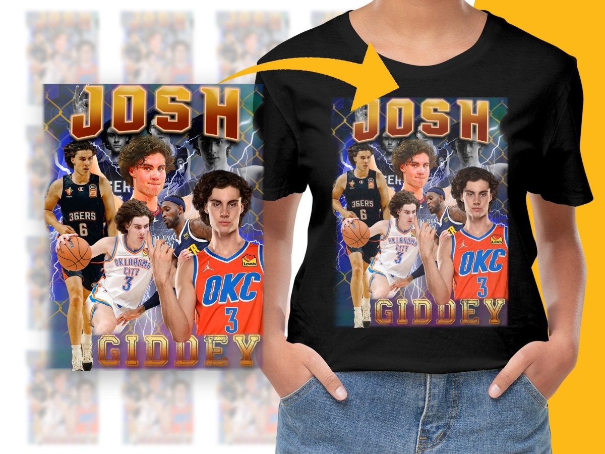 Josh Giddey Basketball Player Bootleg PNG File - Teepew