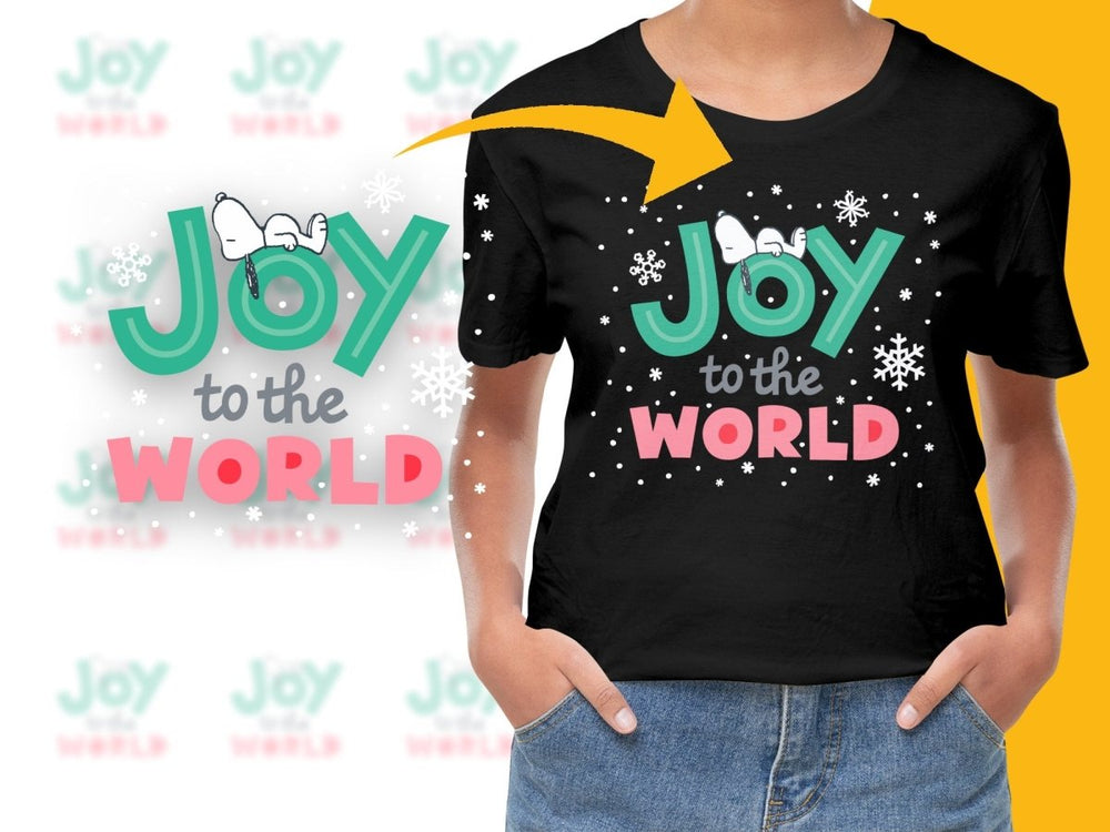 Joy to the World Christmas Snoopy PNG File - Teepew