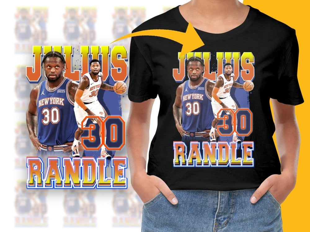 Julius Randle New York Basketball Player Number 30 Bootleg PNG File - Teepew