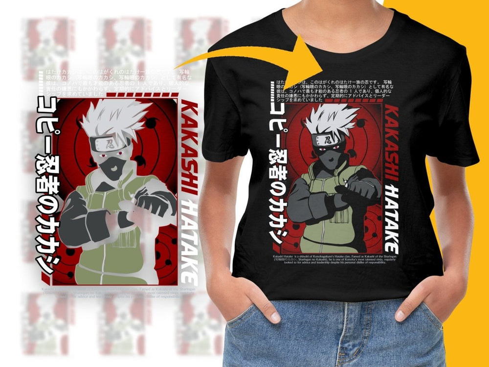 Kakashi Anime Character Themed Graphic PNG File - Teepew